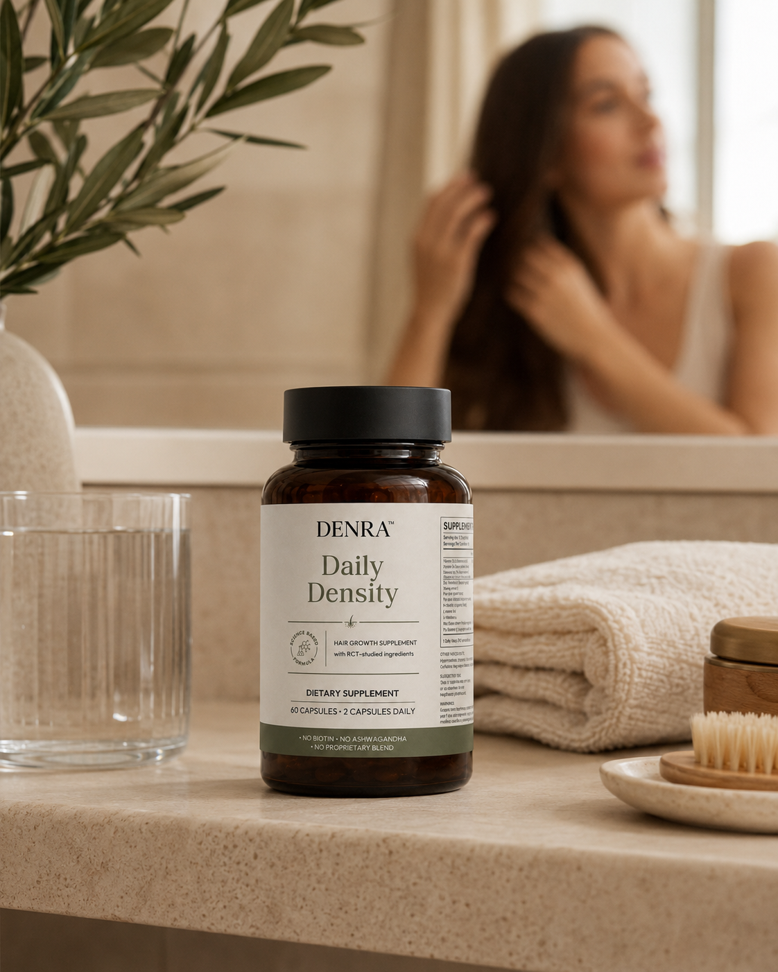 Denra Daily Density — Transparent Hair Growth Formula