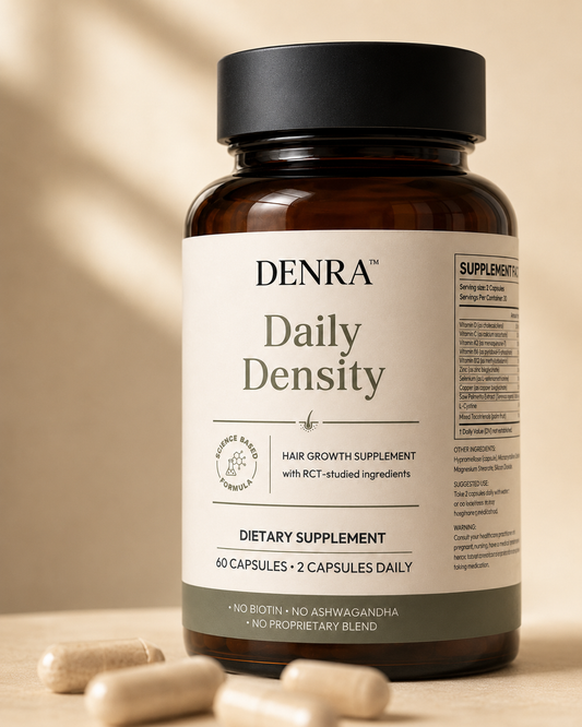 Denra Daily Density — Transparent Hair Growth Formula
