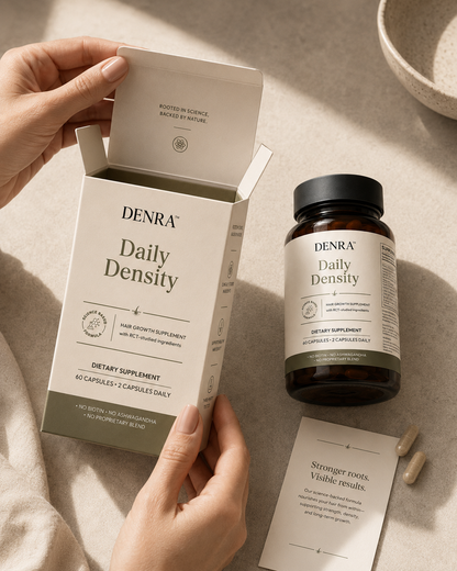 Denra Daily Density — Transparent Hair Growth Formula